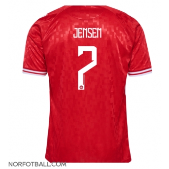 Billige Fotballdrakt Danmark Mathias Jensen #7 Replika Hjemmedrakt EM 2024 Kortermet